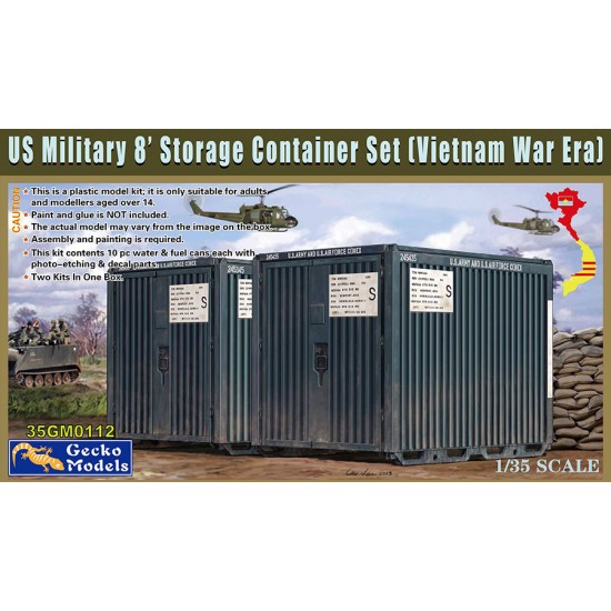 1/35 Vietnam War US Military 8' Storage Container Set