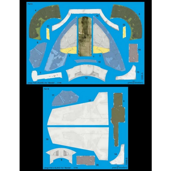 1/144 Jango Fett's SLAVE I Decals for Bandai kits (water slide)