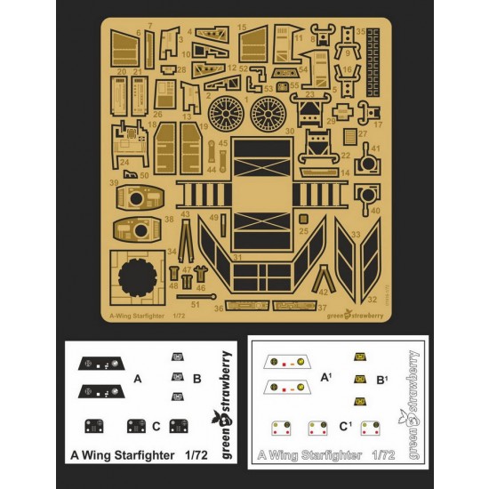 1/72 RZ-1 A-Wing Detail Set for Bandai kits [Star Wars Return of the Jedi]