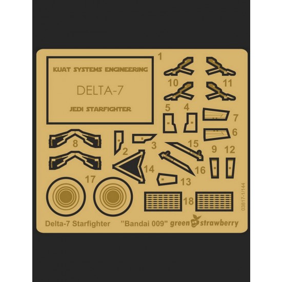 1/144 Delta-7 Jedi Starfighter Detail Set for Bandail kit #009