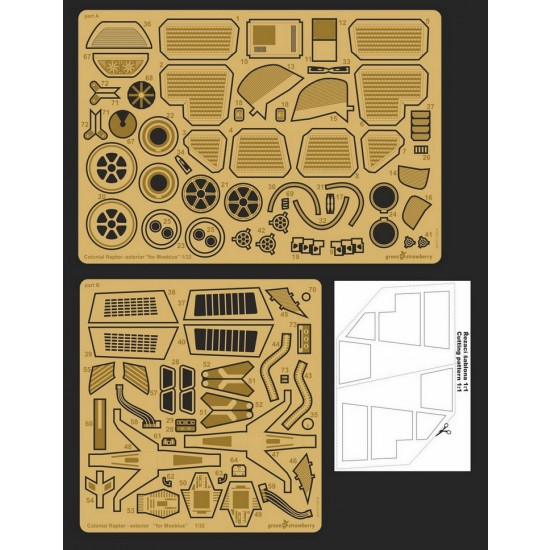 Morbius Raptor Model Kit 1/32 Colonial Raptor Exterior Detail Set for Moebius kits ...