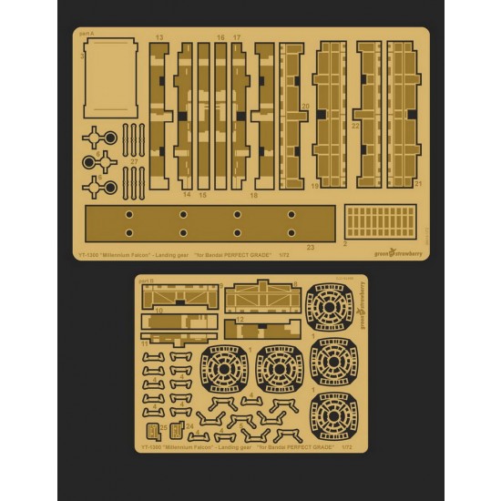 1/72 YT-1300 "Millennium Falcon" Landing Gears for Bandai kits [Star Wars]