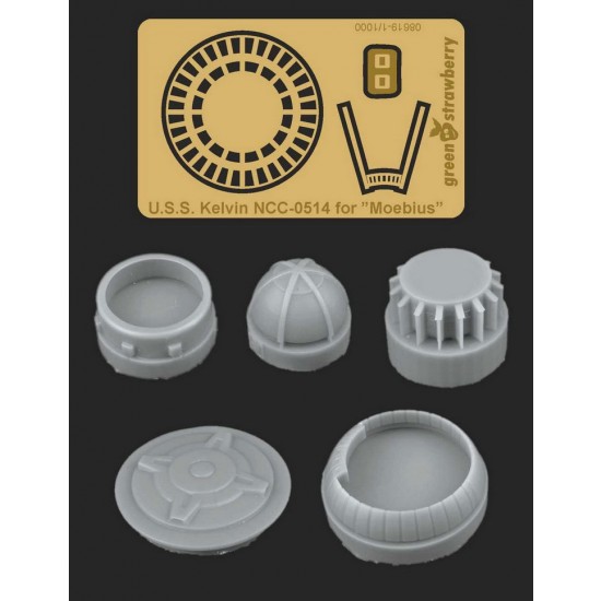 1/1000 USS Kelvin NCC-0514 Bussard & Sensors Detail Set for Moebius ...