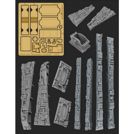 1/2274 Star Destroyer Side Planes Detail Set for Revell kits [Star Wars Episode III]