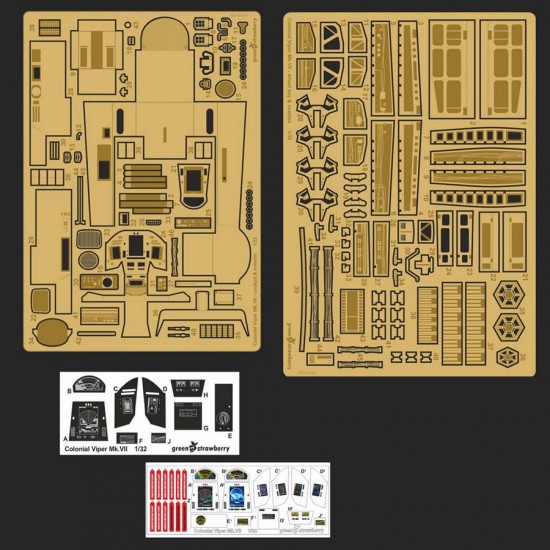 1/32 Colonial Viper Mk.VII Super Detail Set for Moebius / Revell kits [Fruit PACK]