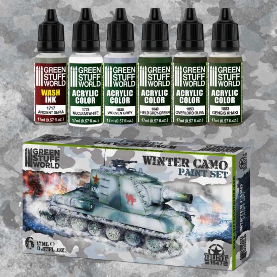 Acrylic Paint Set - Winter Camo (6x 17ml)