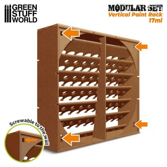 Modular Paint Rack VERTICAL (Capacity: 60x 17ml bottles)