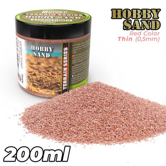 Thin Hobby Sand #Red (200ml) Size of Grain: Approx. 0.5mm