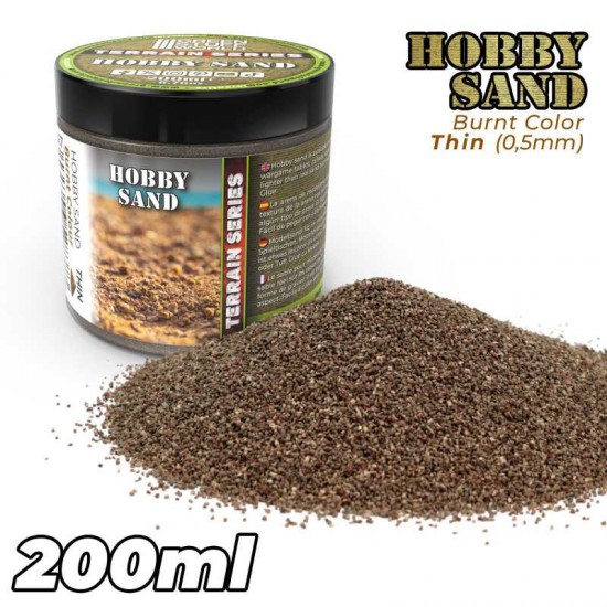 Thin Hobby Sand #Burnt Bown (200ml) Size of Grain: Approx. 0.5mm