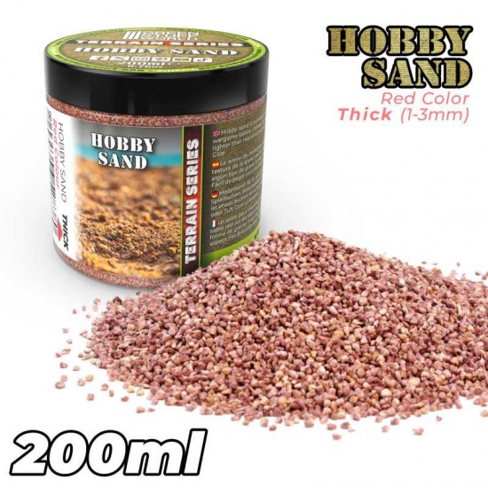 Thick Hobby Sand #Red (200ml) Size of Grain: Approx. 1-2mm