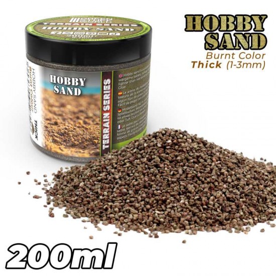 Thick Hobby Sand #Burnt Bown (200ml) Size of Grain: Approx. 1-2mm