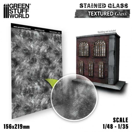 1/48, 1/35 Textured Stained Glass (0.3mm thick, 156x219 mm)