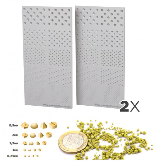 Silicone Molds - RIVETs (2 molds with 4 rivets in 5 different sizes ...