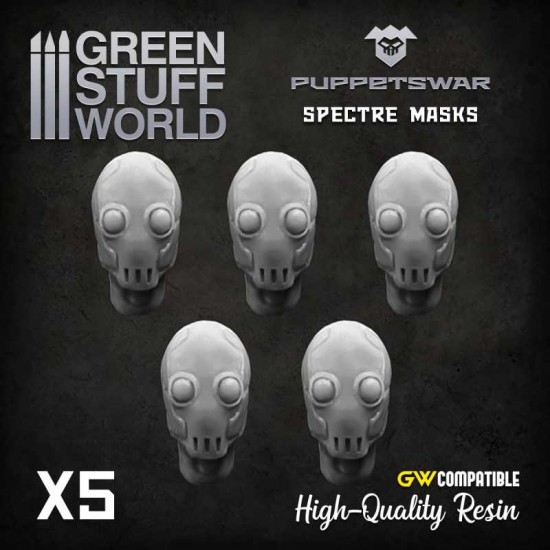 Puppetswar Spectre Masks for 28/32mm Wargame Miniatures