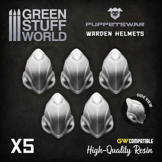 Puppetswar Warden Helmets for 28/32mm Wargame Miniatures