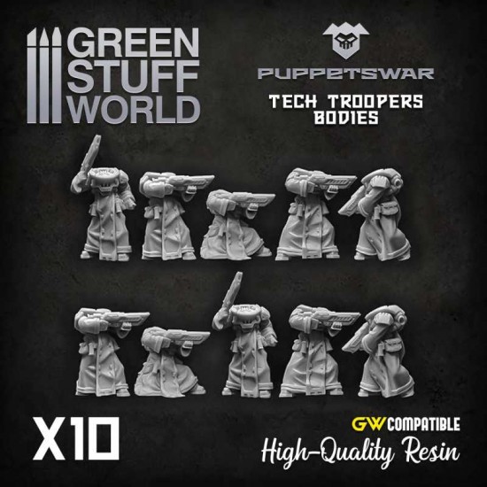 Puppetswar Tech Troopers Bodies for 28/32mm Wargame Miniatures