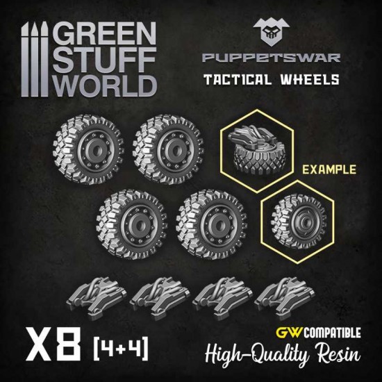 Puppetswar Turret - Tactical Wheels for 28/32mm Wargame Miniatures