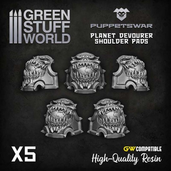 Puppetswar Planet Devourer Shoulder Pads for 28/32mm Wargame Miniatures