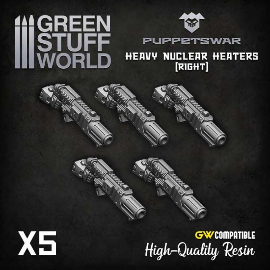 Puppetswar Heavy Nuclear Heaters - Right Hands for 28/32mm Wargame Miniatures