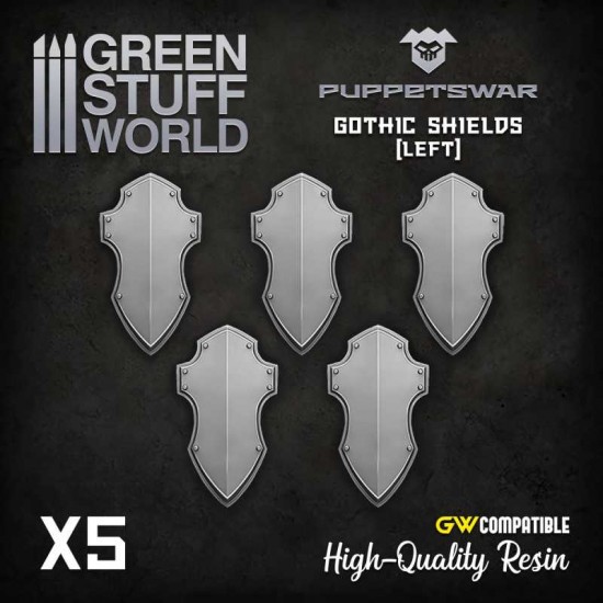 Puppetswar Gothic Shields for 28/32mm Wargame Miniatures