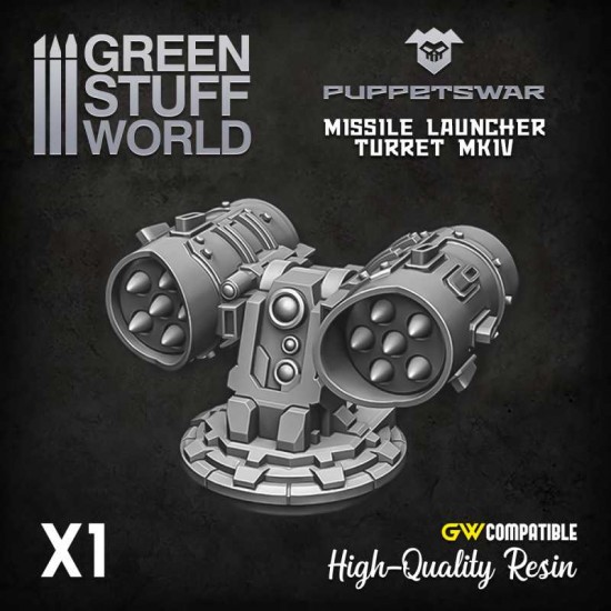 Puppetswar Missile Launcher Turret for 28/32mm Wargame Miniatures