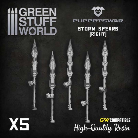 Puppetswar Storm Spears - Right Hands for 28/32mm Wargame Miniatures