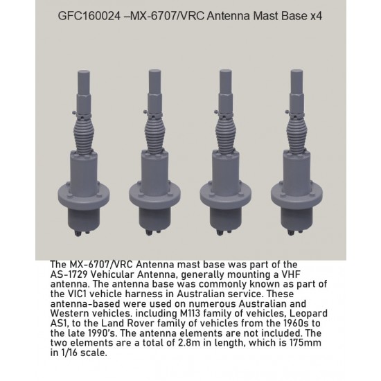 1/16 MX-6707/VRC Antenna Mast Base x4