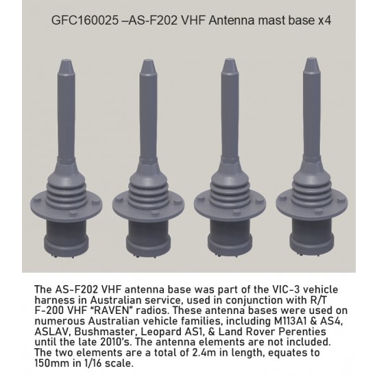 1/16 AS-F202 VHF Antenna Mast Base x4