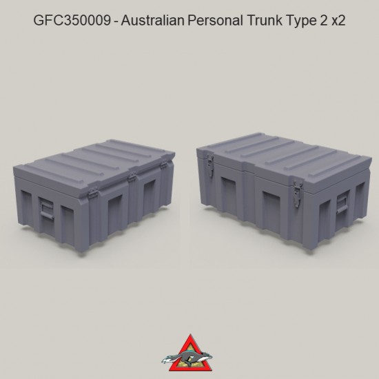 1/35 Modern Australian Personal Trunk Type 2 (2pcs) Grey Fox Concepts ...