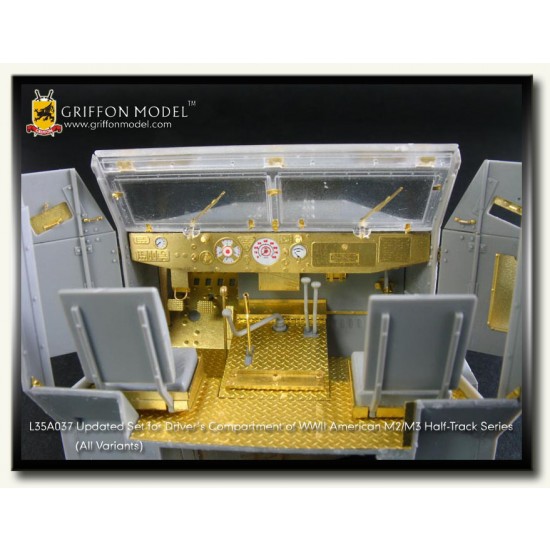 Update Set of 1/35 M2/M3 Half-Track Driver's Compartment for Dragon kit