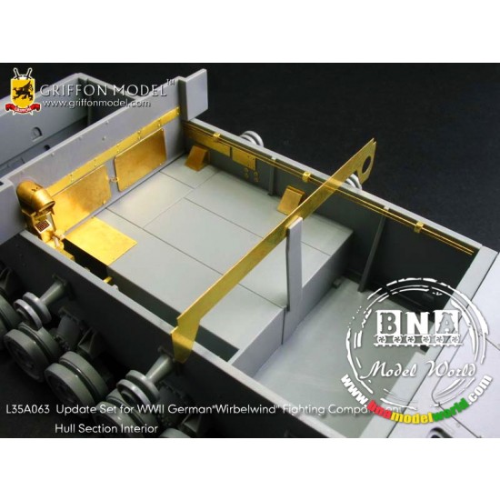 1/35 WWII German "Wirbelwind" Fighting Compartment Hull Section Interior Set