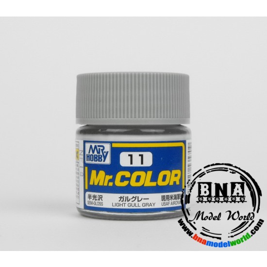 Solvent-Based Acrylic Paint - Semi-Gloss Light Gull Grey (10ml)