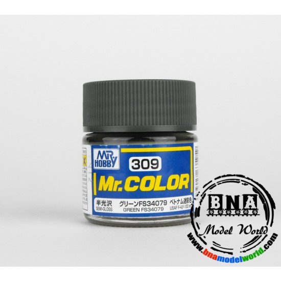 Fs 34079 Color Code Solvent-Based Acrylic Paint - Semi-Gloss Green FS 34079 (10ml) GSI ...