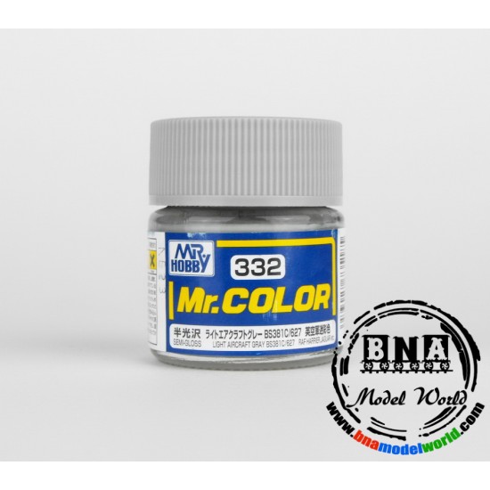 Solvent-Based Acrylic Paint - Semi-Gloss Light Aircraft Grey BS381C/627 (10ml)