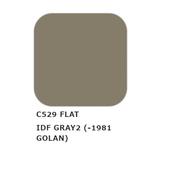 Solvent-Based Acrylic Paint - Tank IDF Grey 2 1981 Golan (10ml)