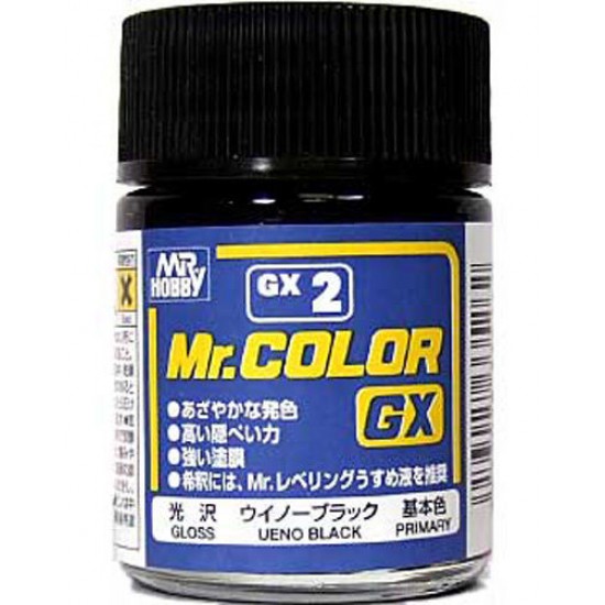 Solvent-Based Acrylic Paint - Gloss Ueno Black (18ml)