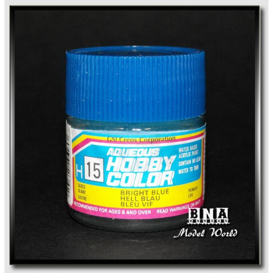 Water-Based Acrylic Paint - Gloss Bright Blue (10ml)