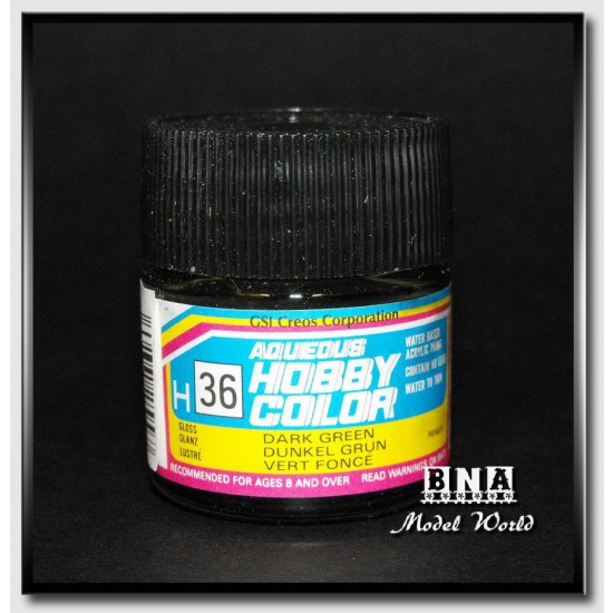 Water-Based Acrylic Paint - Gloss Dark Green (10ml)