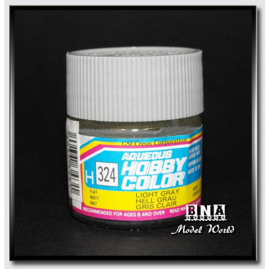 Water-Based Acrylic Paint - Flat Light Grey (10ml)