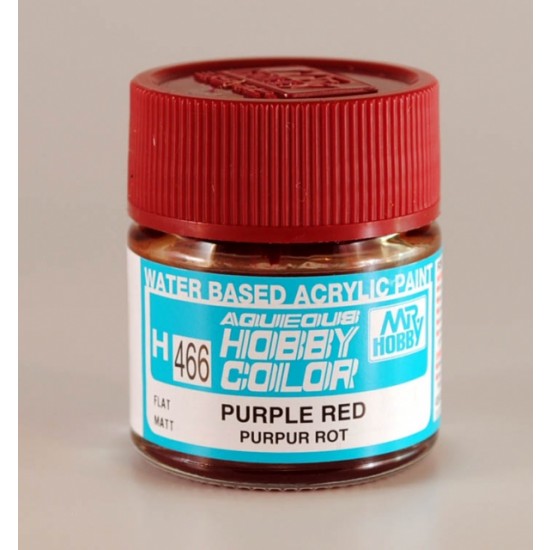Water-Based Acrylic Paint - Flat Purple Red (10ml)