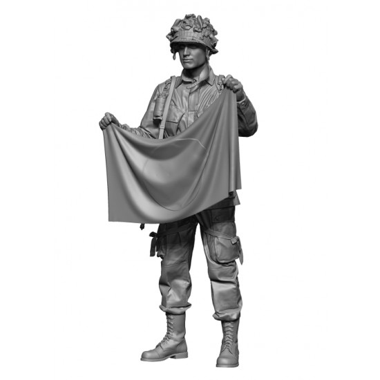 1/35 WWII US Paratrooper (Flag)