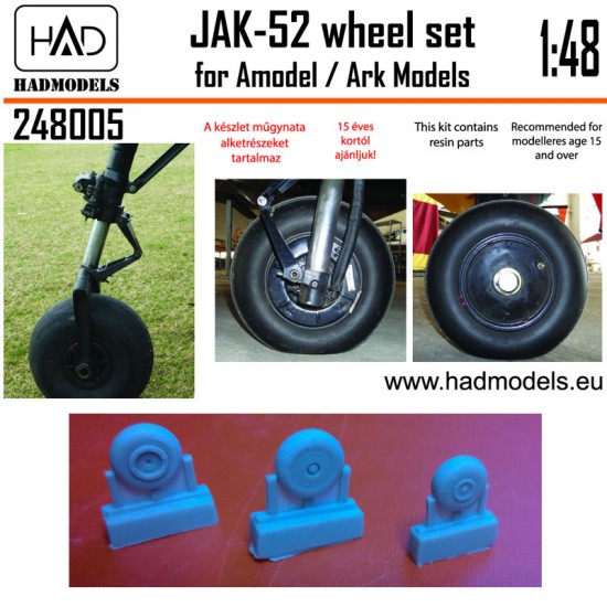 1/48 JAK-52 Wheels for Amodel/ARK kits