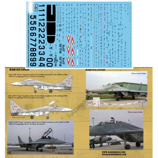 Decals for 1/32 MiG-29B/UB in NATO Service