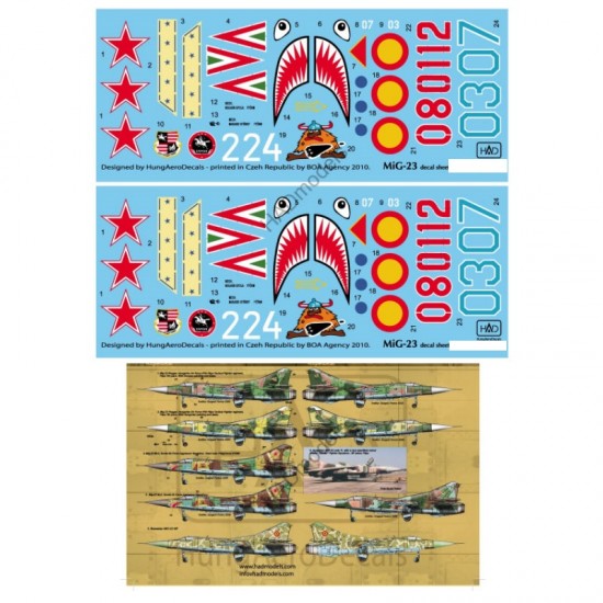 Decals for 1/32 MiG-23MF/MLD