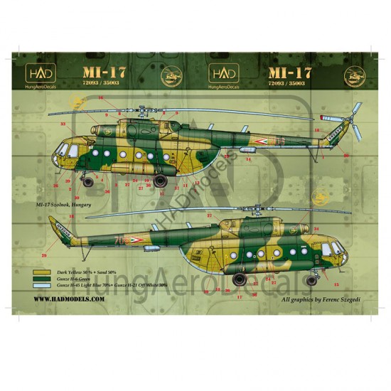 Decals for 1/35 MI-17 Aircraft