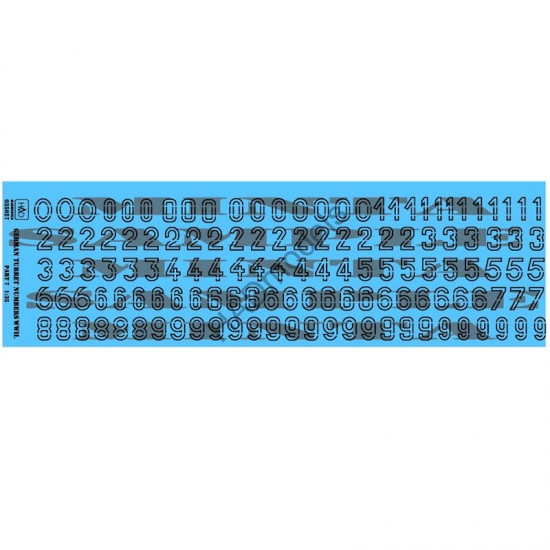 Decals for 1/35 WWII German Turret Numbers part 7