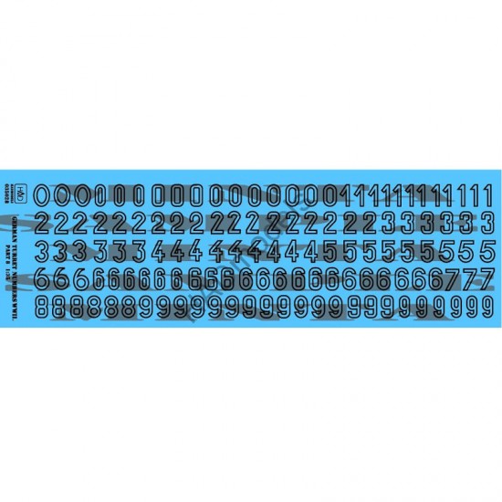 Decals for 1/35 WWII German Turret Numbers part 8
