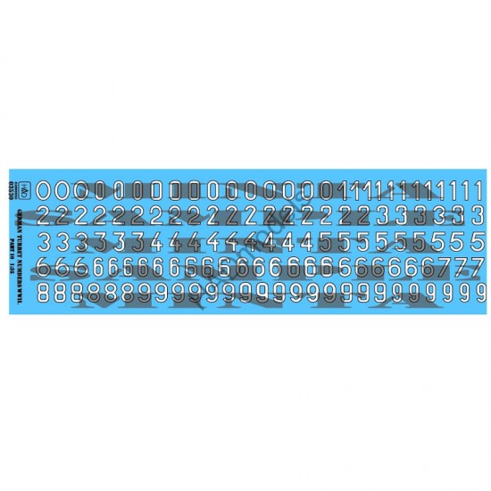 Decals for 1/35 WWII German Turret Numbers part 10 (decal code: 03530)