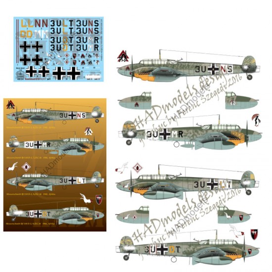 Decals for 1/48 Messerschmitt Bf 110 D-3/E-2 Africa Part.1