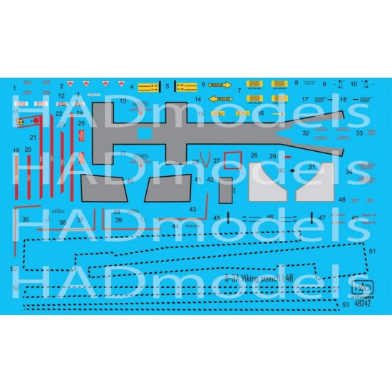 1/48 S-3A Viking Stencil Decal sheet
